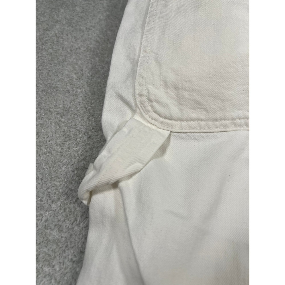 Madewell White Sleeveless Carpenter Jumpsuit Cotton Utility Boilersuit XS - Picture 10 of 10